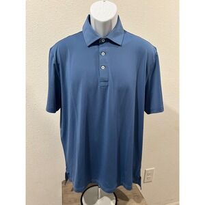 RLX Ralph Lauren Mens Blue Performance Golf Polo Shirt Size M Short Sleeve NWT